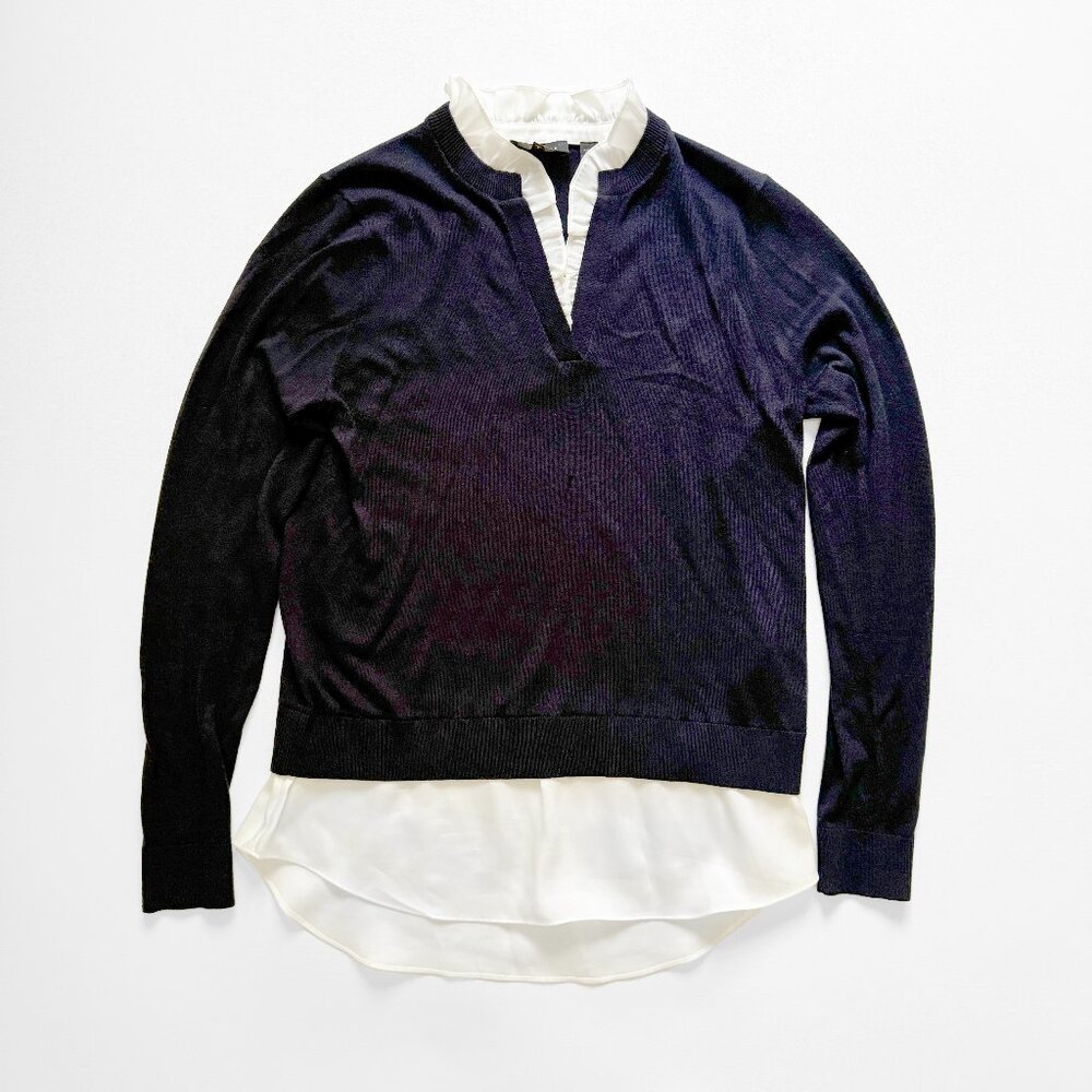 Ted Baker Layered Look Sweater Navy Size 1